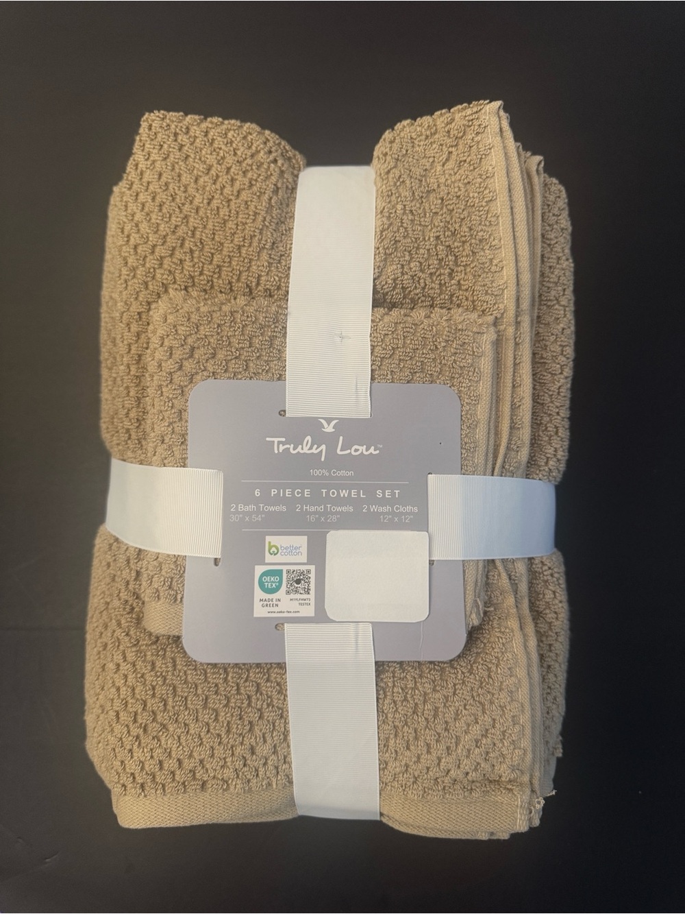 6pc TRULY LOU 100% Cotton Bath Towel Set - Bundle - Casasesame